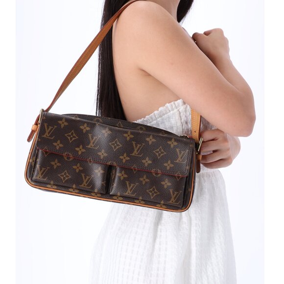 Louis Vuitton Monogram Viva Cite MM Shoulder Bag Brown Canvas - Picture 1 of 12